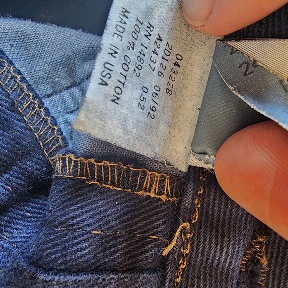 90s‎ Vintage Marithe Francois Girbaud Dark NIGHT Blue Wash Jeans 5/6 DEADSTOCK - Picture 10 of 10